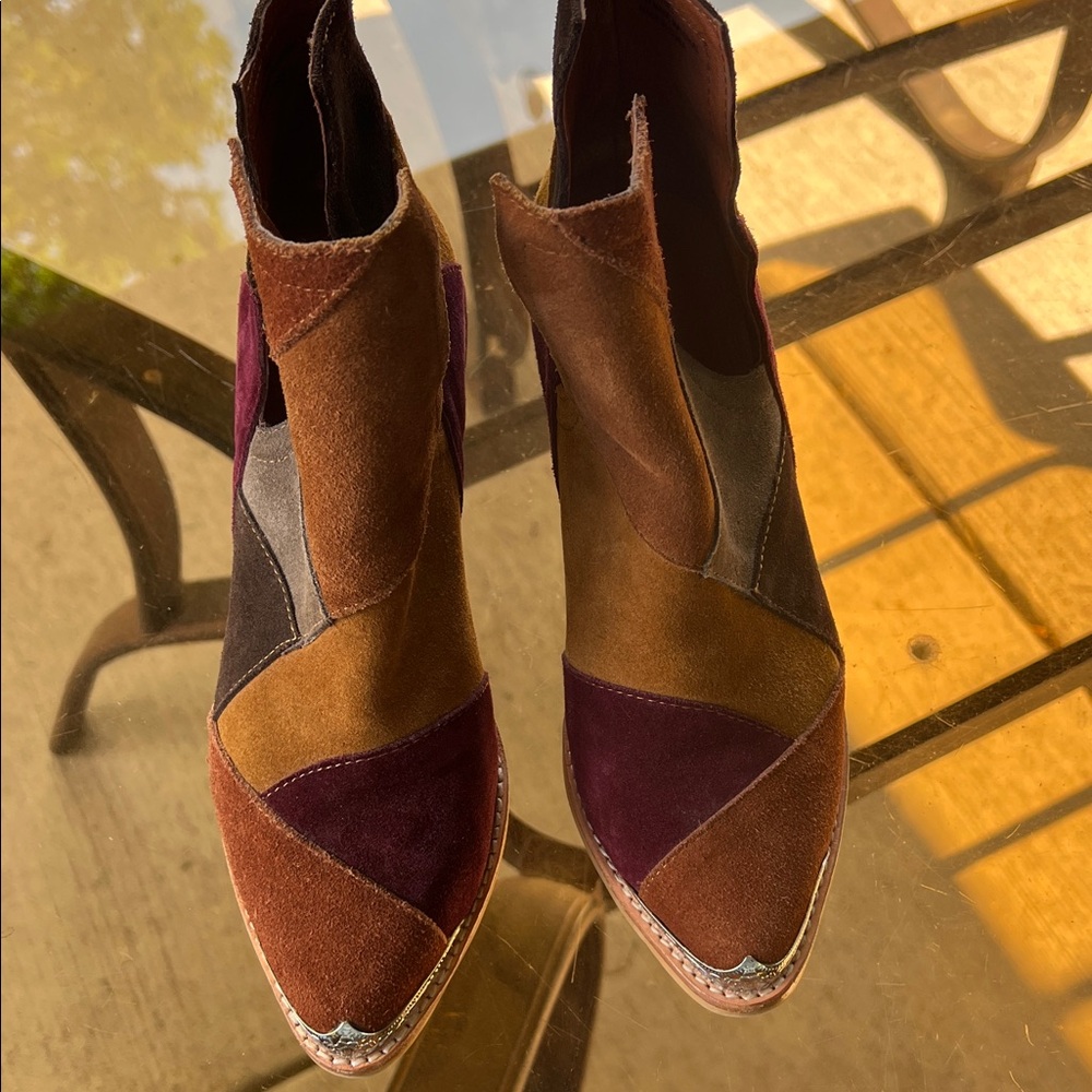 Catherine Malandrino Colorblock Ankle Boots
